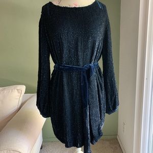 Retrofete Grace Dress in Navy